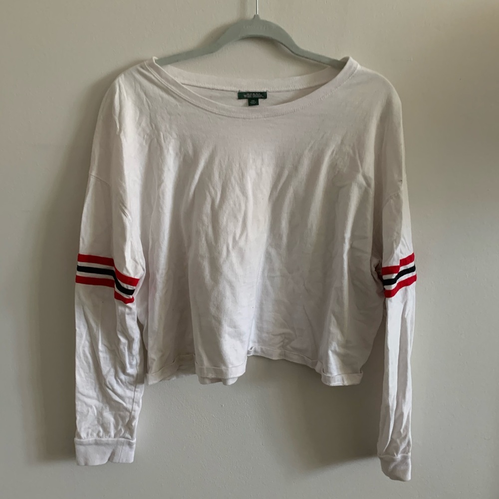 Lon sleeve crop top